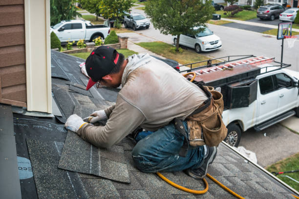 Professional Flat Roof Repair technician working in Bushnell, IL